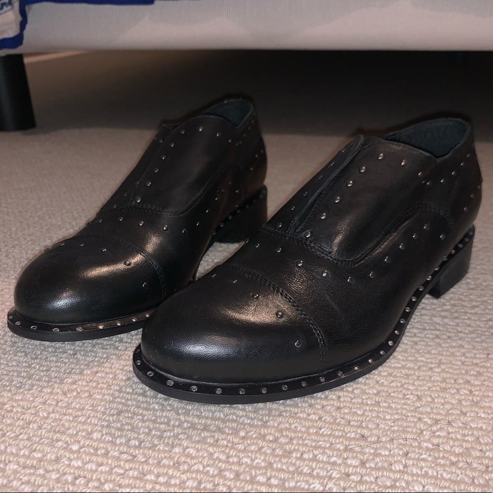 Free People Leather Loafers with Studs